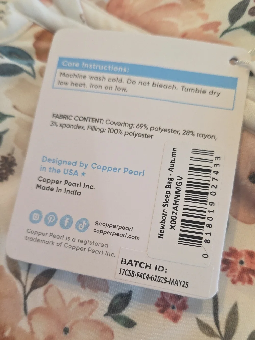 Copper Pearl soft floral